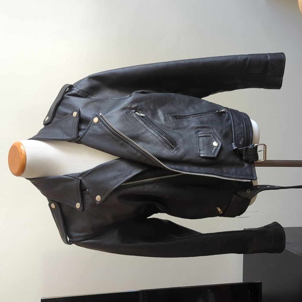 Vintage black leather jacket